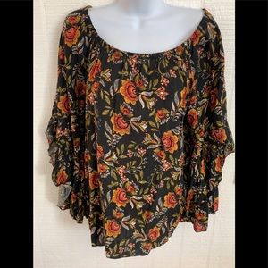 Women’s Fever Floral Blouse Size 1X